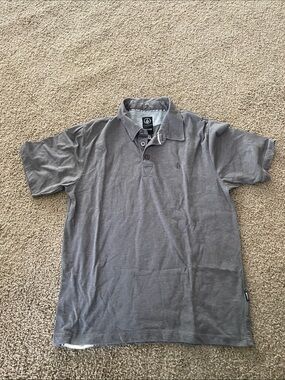 Volcom Boys Gray Polo Shirt with Subtle Logo